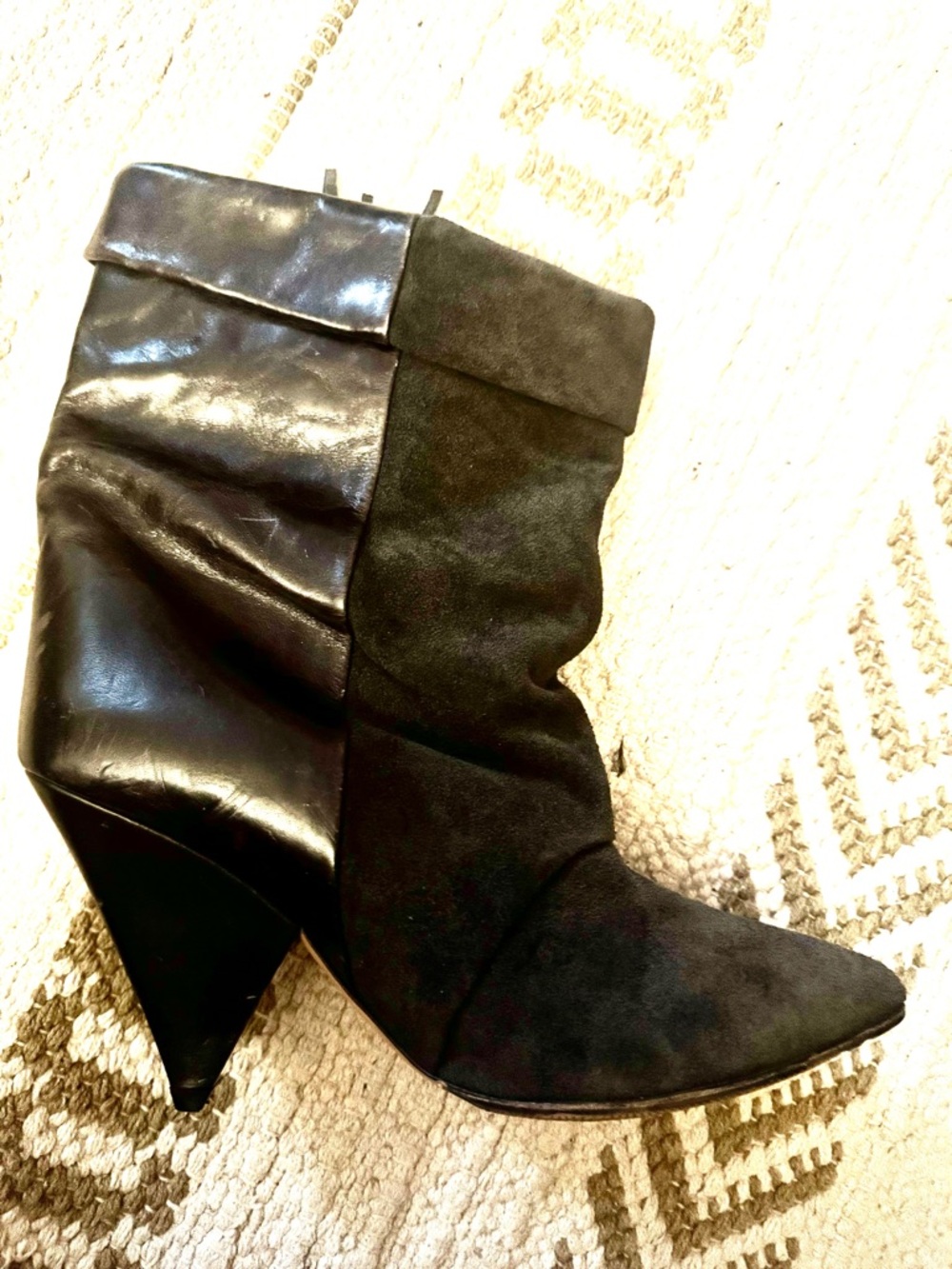 Isabel Marant pour H&M Black Leather & Suede Fringe Heels - Picture 3 of 13